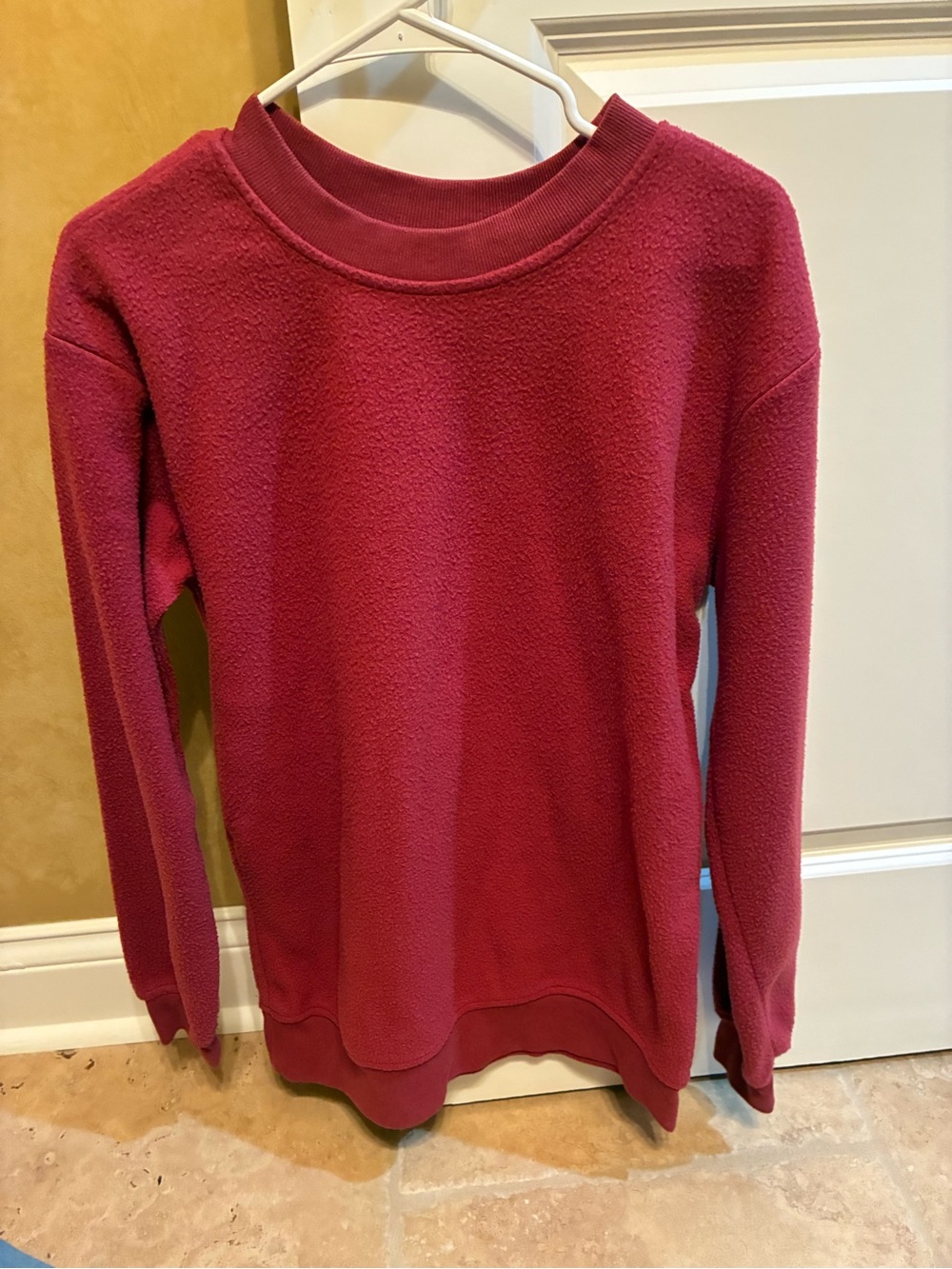 if it were me Raspberry Scoop Neck Knit Pullover